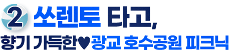 2. 쏘렌토 타고, 향기 가득한 광교 호수공원 피크닉